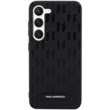 Заредете изображение във визуализатора на галерията – Original Pouch KARL LAGERFELD  hardcase Saffiano Mono Metal Logo KLHCS24SSAKLHPK for Samsung Galaxy S24 black
