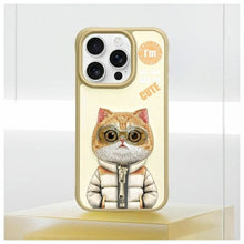 Заредете изображение във визуализатора на галерията – NIMMY case COOL&amp;CUTE 2.0 Cat for IPHONE 15 Pro Max khaki
