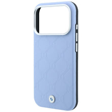 Заредете изображение във визуализатора на галерията – BMW case for IPHONE 18 Pro/17 Pro compatible with MagSafe (Sign Deboss Quilted W/ Metal Logo) blue
