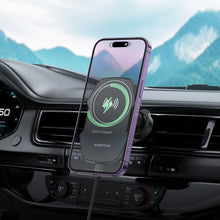 Заредете изображение във визуализатора на галерията – Borofone Car holder BH215 Adelante magnetic with induction charging to air vent black
