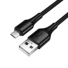 Заредете изображение във визуализатора на галерията – Cable USB A to Micro USB Hoco 2,4A 1 m X120 black
