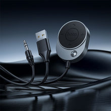 Заредете изображение във визуализатора на галерията – Wireless car receiver Hoco AUX Bluetooth with cable Jack 3,5 mm E150 metal gray

