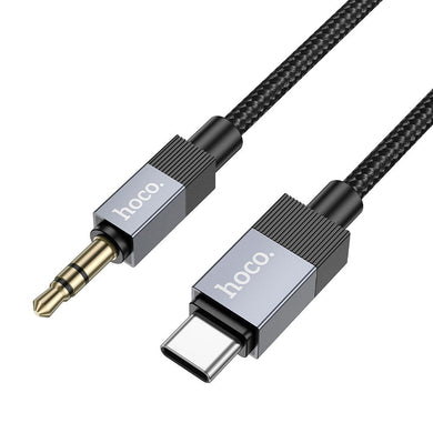 Cable AUX Jack 3,5 mm (male) to USB C (male) Hoco 1 m UPA32B black