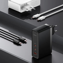 Заредете изображение във визуализатора на галерията – Baseus GaN5 Pro fast charger 2xUSB-C + USB 140W EU black (CCGP100201)
