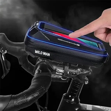 Заредете изображение във визуализатора на галерията – WILDMAN traveling bag for bike frame with zipper 0,6L (4 &quot;- 7&quot;) MS33 black
