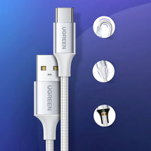 Заредете изображение във визуализатора на галерията – Ugreen US288 60133 USB-A / USB-C QC 3.0 3A 2m cable - white
