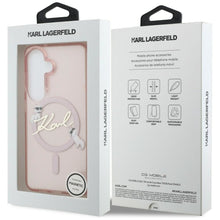 Заредете изображение във визуализатора на галерията – KARL LAGERFELD case for SAMSUNG S26 KLHMS26S5HKSCAP (Magnetic IML KC Script) pink
