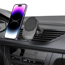 Заредете изображение във визуализатора на галерията – Tech-Protect MM15W-V1 car phone holder with MagSafe 15W inductive charger for cockpit / air vent - black
