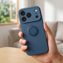 Заредете изображение във визуализатора на галерията – Case for iPhone 18 Pro / 17 Pro Silicone Ring dark blue
