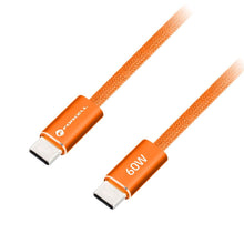 Заредете изображение във визуализатора на галерията – Cable USB C to USB C Forcell F-Energy QC4.0 PD 3A 60W Cafule Color 1,2 m ACYH23 orange
