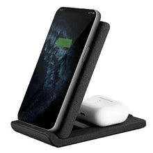 Заредете изображение във визуализатора на галерията – Uniq Vertex Duo 15W 2in1 induction charger - gray
