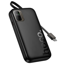 Заредете изображение във визуализатора на галерията – Powerbank Hoco 10000 mAh QC PD 20W with retractable cable USB C Q51 black
