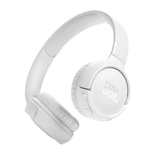 Заредете изображение във визуализатора на галерията – JBL Tune 520BT wireless on-ear Bluetooth 5.3 headphones - white
