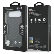 Заредете изображение във визуализатора на галерията – BMW case for IPHONE 17 Air compatible with MagSafe BMHMP17M25PCCSCKR (PU Carbon Line &amp; Logo) red
