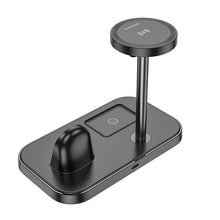 Заредете изображение във визуализатора на галерията – Borofone Wireless induction charger BQ29 Feliz 3 in 1 15W black
