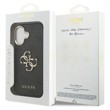 Заредете изображение във визуализатора на галерията – GUESS case for IPHONE 17 GUHCP17S4GMGCGR (PU W/ Big 4G Classic Logo) gold black
