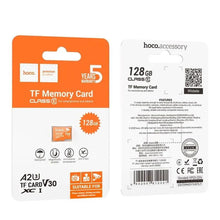 Заредете изображение във визуализатора на галерията – Memory card microSD 128GB class 10 UH-1 U3 V30 A2 Hoco orange
