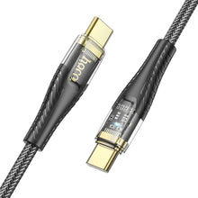 Заредете изображение във визуализатора на галерията – HOCO cable Type C to Type C 3A 60W U121 1,2 m black
