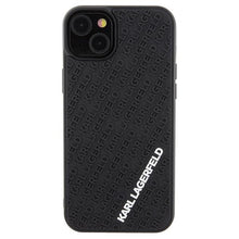 Заредете изображение във визуализатора на галерията – Karl Lagerfeld 3D Rubber Multi Logo case for iPhone 15 Plus - black
