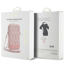 Заредете изображение във визуализатора на галерията – Guess Zip GCube Bottom Stripe phone bag - pink
