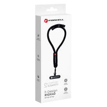 Заредете изображение във визуализатора на галерията – FORCELL F-DESIGN R10X40 wrist phone lanyard with adjustable length (max 20cm in the loop) black
