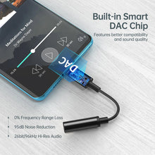 Заредете изображение във визуализатора на галерията – Choetech AUX003 USB-C / DC 3.5mm audio adapter - black

