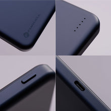 Заредете изображение във визуализатора на галерията – Powerbank compatible with MagSafe Forcell F-Energy Slim F5K9 QC4.0 PD3.0 15W 5000 mAh navy blue
