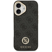 Заредете изображение във визуализатора на галерията – GUESS case for IPHONE 17 compatible with MagSafe GUHMP17SP4G4DCSK (PU W/ Strass Logo &amp; Big Strap Metal Buttons) black
