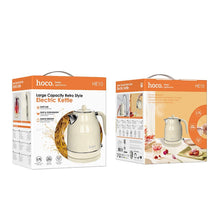 Заредете изображение във визуализатора на галерията – HOCO retro electric kettle 1,7L HE10 milky white
