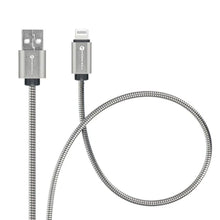 Заредете изображение във визуализатора на галерията – FORCELL F-ENERGY Metal C236 cable USB A to Lightning 2,4A 12W 2 m silver
