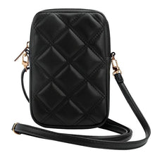 Заредете изображение във визуализатора на галерията – Guess Zip Quilted 4G bag - black
