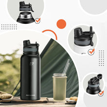 Заредете изображение във визуализатора на галерията – Rockbros 35210029002 bicycle thermal bottle for drinks 620 ml - black

