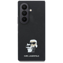 Заредете изображение във визуализатора на галерията – KARL LAGERFELD case for SAMSUNG GALAXY Z FOLD 8 ULTRA (Karl&amp;Choupette Saffiano Pins) black
