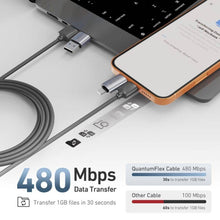 Заредете изображение във визуализатора на галерията – X-ONE QuantumFlex data cable - type C to C - max 60W 1,2m black
