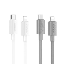 Заредете изображение във визуализатора на галерията – HOCO cable Type C to Lightning PD 27W X107 1 m white
