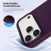 Заредете изображение във визуализатора на галерията – Гръб DUX DUCIS PIEL LIQUID SILICONE за iPhone 18 Pro/17 Pro с MagSafe - бордо – снимка 2
