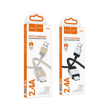 Заредете изображение във визуализатора на галерията – HOCO cable USB A to Lightning 2,4A X110 1 m gold
