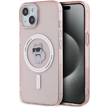 Заредете изображение във визуализатора на галерията – Karl Lagerfeld IML Choupette MagSafe case for iPhone 14 / 15 / 13 - pink
