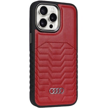 Заредете изображение във визуализатора на галерията – Audi Synthetic Leather case with MagSafe for iPhone 14 Pro Max - red

