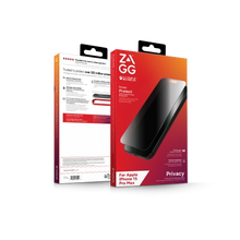 Заредете изображение във визуализатора на галерията – ZAGG InvisibleShield Glass Elite Privacy for iPhone 15 Pro Max
