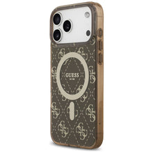 Заредете изображение във визуализатора на галерията – GUESS case for IPHONE 17 Pro compatible with MagSafe GUHMP17LH4DTEW (IML 4G Background) brown
