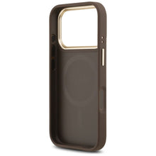 Заредете изображение във визуализатора на галерията – GUESS case for IPHONE 17 Pro compatible with MagSafe GUHMP17LP4MSEGCW (PU 4G W/ Classic) brown
