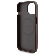 Заредете изображение във визуализатора на галерията – Guess 4G Metal Logo case set for iPhone 15 + 5000mAh MagSafe power bank - brown
