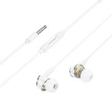 Заредете изображение във визуализатора на галерията – Borofone Earphones BM90 Miller with microphone white
