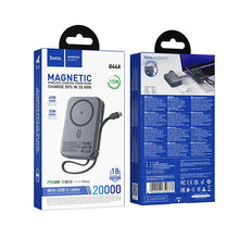 Заредете изображение във визуализатора на галерията – Powerbank Hoco 20000 mAh compatible with MagSafe QC PD 45W Q44A black
