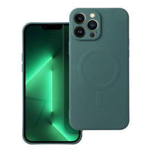 Заредете изображение във визуализатора на галерията – SILICONE MAG COVER case compatible with MagSafe for SAMSUNG S25 Edge dark green
