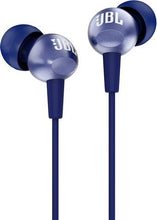 Заредете изображение във визуализатора на галерията – Wire earphones Jack 3,5 mm JBL C200Si blue
