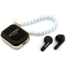 Заредете изображение във визуализатора на галерията – Wireless earphone GUESS TWS Pearl Strap GUE005292 black
