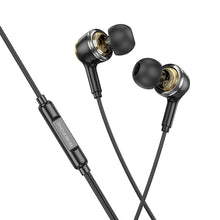 Заредете изображение във визуализатора на галерията – Borofone Earphones BM90 Miller with microphone black
