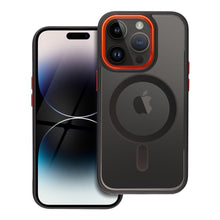 Заредете изображение във визуализатора на галерията – COLOR EDGE MAG COVER case compatible with MagSafe for IPHONE 14 Pro black gold
